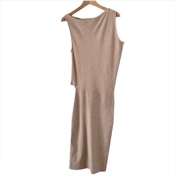 Reiss Claudine Draped stretch-jersey bodycon dress Size Small in Neutral - Picture 7 of 10